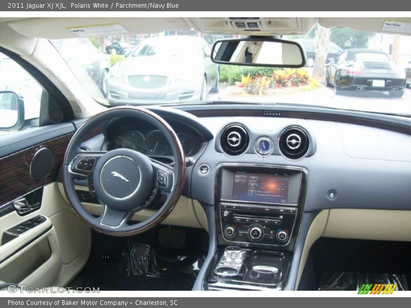 Polaris White / Parchment/Navy Blue 2011 Jaguar XJ XJL
