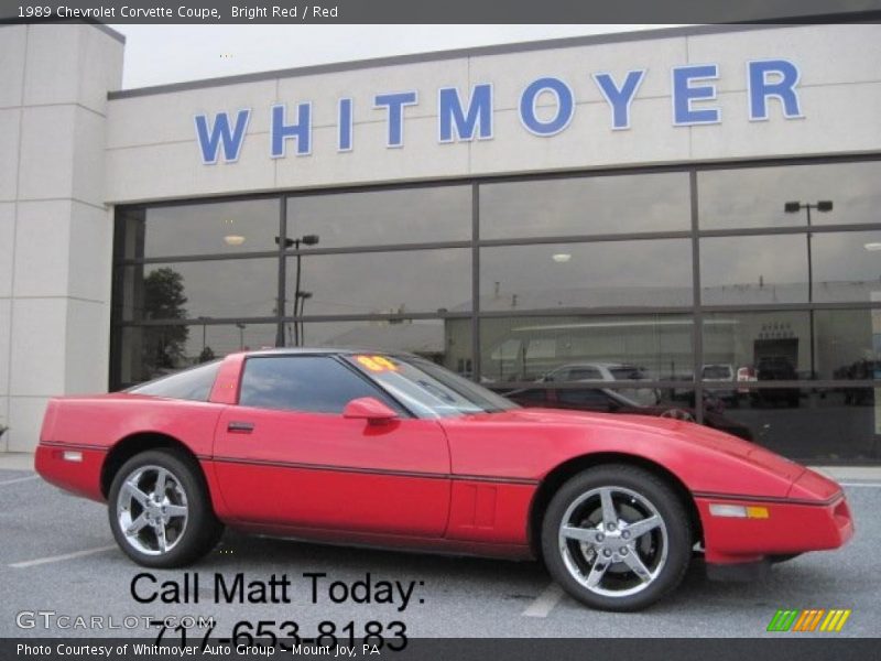 Bright Red / Red 1989 Chevrolet Corvette Coupe