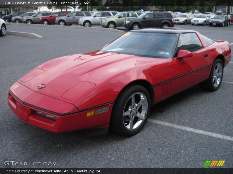 Bright Red / Red 1989 Chevrolet Corvette Coupe
