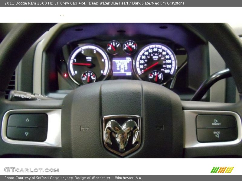 Deep Water Blue Pearl / Dark Slate/Medium Graystone 2011 Dodge Ram 2500 HD ST Crew Cab 4x4