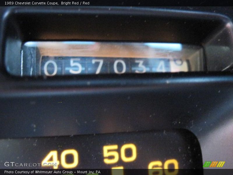 Bright Red / Red 1989 Chevrolet Corvette Coupe