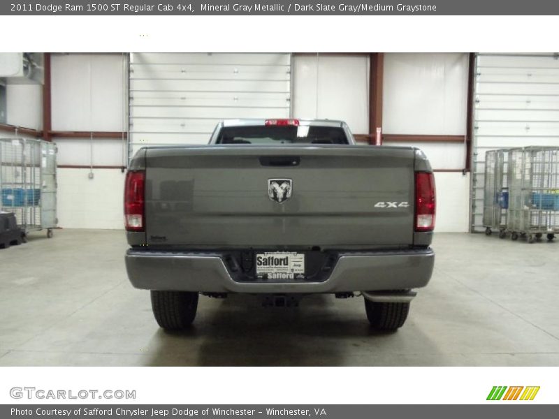 Mineral Gray Metallic / Dark Slate Gray/Medium Graystone 2011 Dodge Ram 1500 ST Regular Cab 4x4