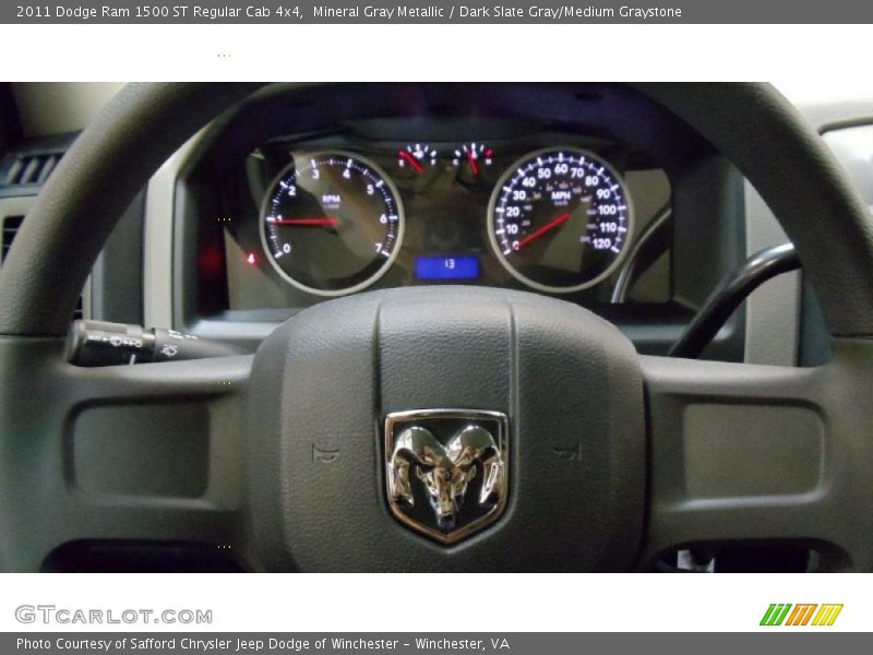 Mineral Gray Metallic / Dark Slate Gray/Medium Graystone 2011 Dodge Ram 1500 ST Regular Cab 4x4