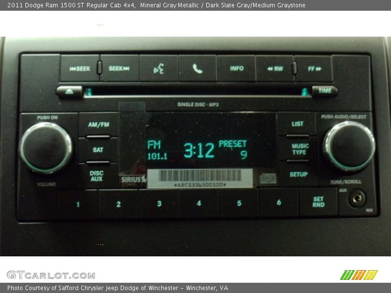 Mineral Gray Metallic / Dark Slate Gray/Medium Graystone 2011 Dodge Ram 1500 ST Regular Cab 4x4