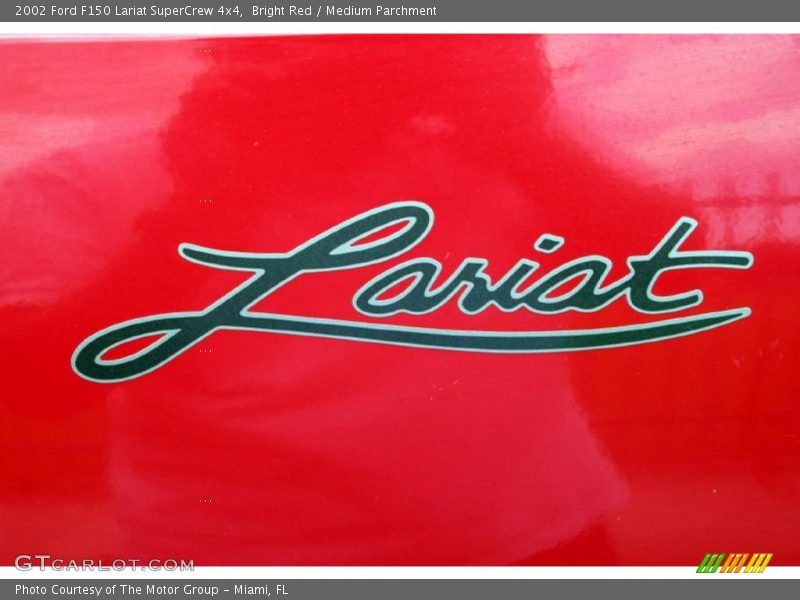 Bright Red / Medium Parchment 2002 Ford F150 Lariat SuperCrew 4x4