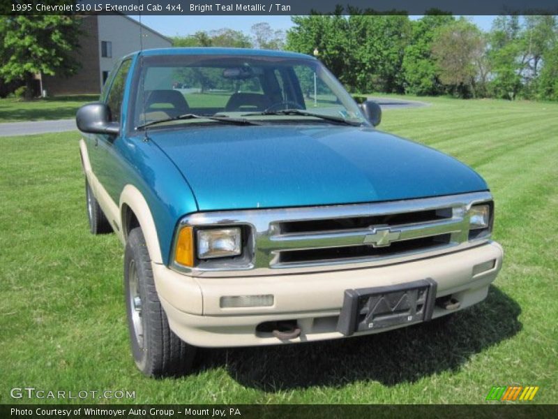 Bright Teal Metallic / Tan 1995 Chevrolet S10 LS Extended Cab 4x4