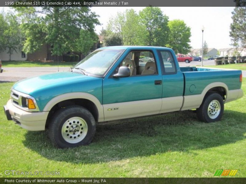 Bright Teal Metallic / Tan 1995 Chevrolet S10 LS Extended Cab 4x4