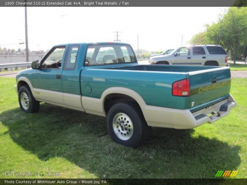 Bright Teal Metallic / Tan 1995 Chevrolet S10 LS Extended Cab 4x4