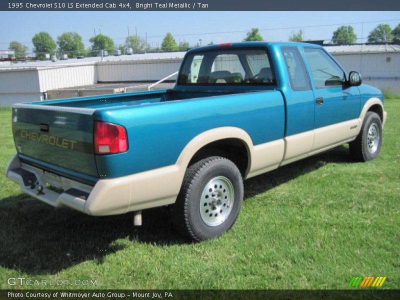 Bright Teal Metallic / Tan 1995 Chevrolet S10 LS Extended Cab 4x4