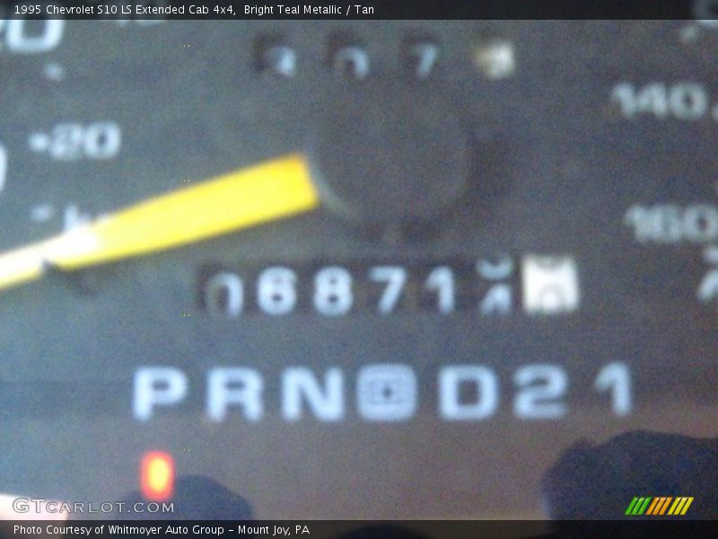 Bright Teal Metallic / Tan 1995 Chevrolet S10 LS Extended Cab 4x4