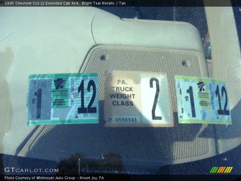 Bright Teal Metallic / Tan 1995 Chevrolet S10 LS Extended Cab 4x4