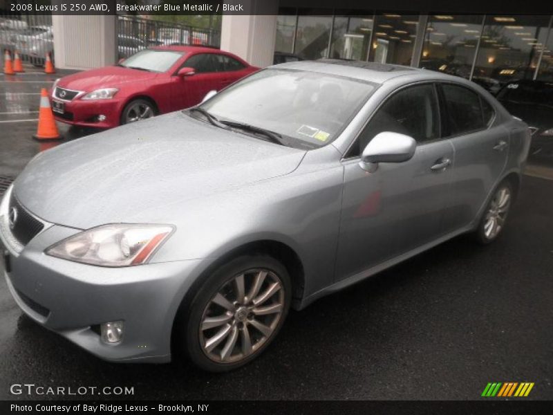 Breakwater Blue Metallic / Black 2008 Lexus IS 250 AWD