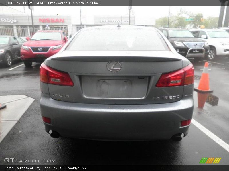 Breakwater Blue Metallic / Black 2008 Lexus IS 250 AWD