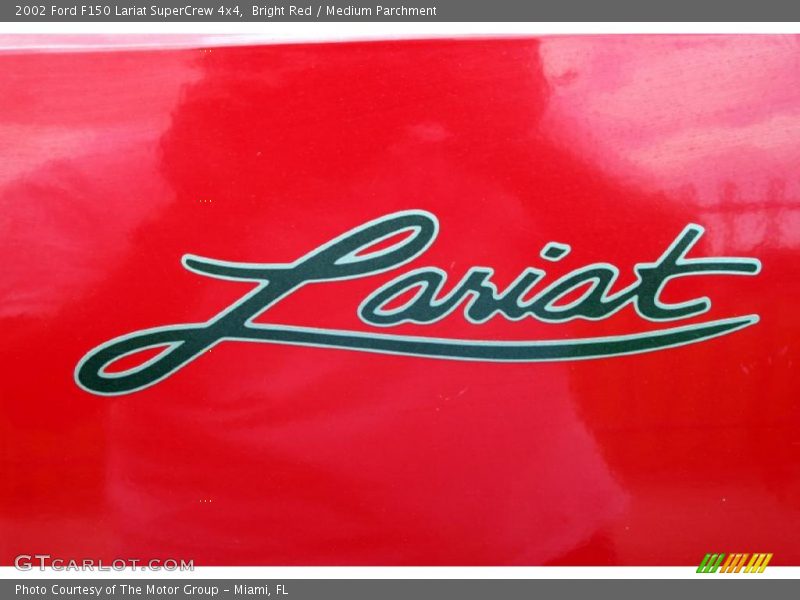 Bright Red / Medium Parchment 2002 Ford F150 Lariat SuperCrew 4x4