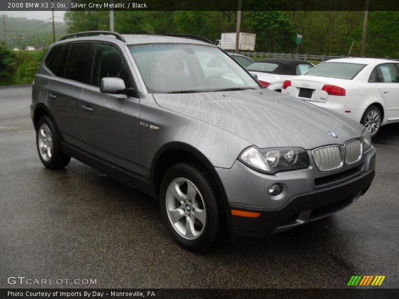 Silver Grey Metallic / Black 2008 BMW X3 3.0si