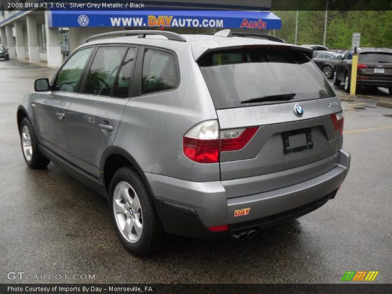 Silver Grey Metallic / Black 2008 BMW X3 3.0si