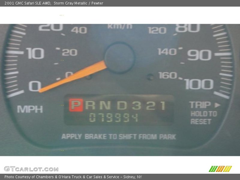 Storm Gray Metallic / Pewter 2001 GMC Safari SLE AWD