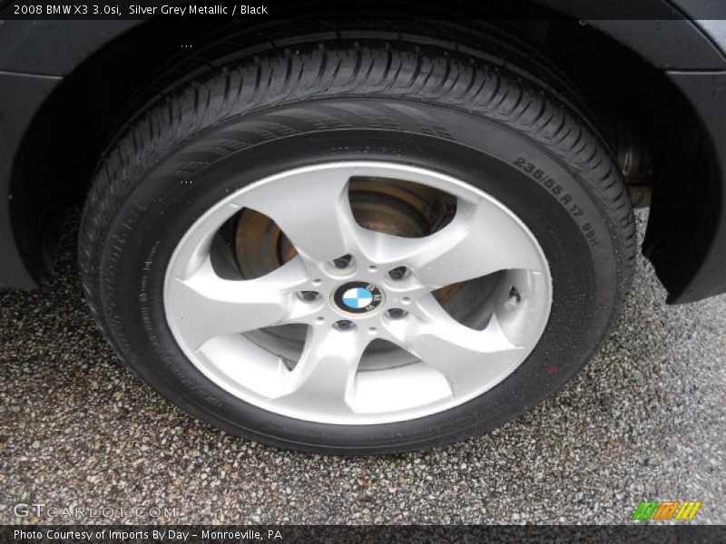 Silver Grey Metallic / Black 2008 BMW X3 3.0si