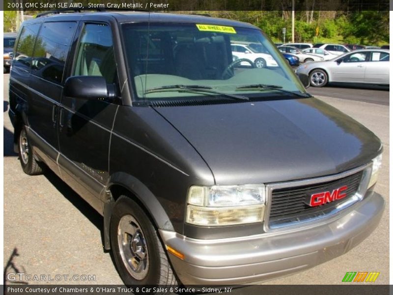 Storm Gray Metallic / Pewter 2001 GMC Safari SLE AWD