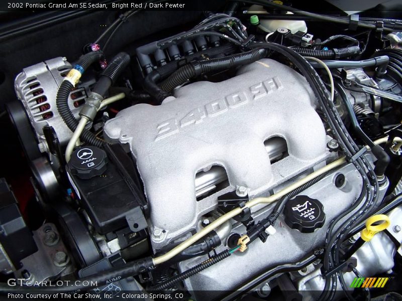 Bright Red / Dark Pewter 2002 Pontiac Grand Am SE Sedan
