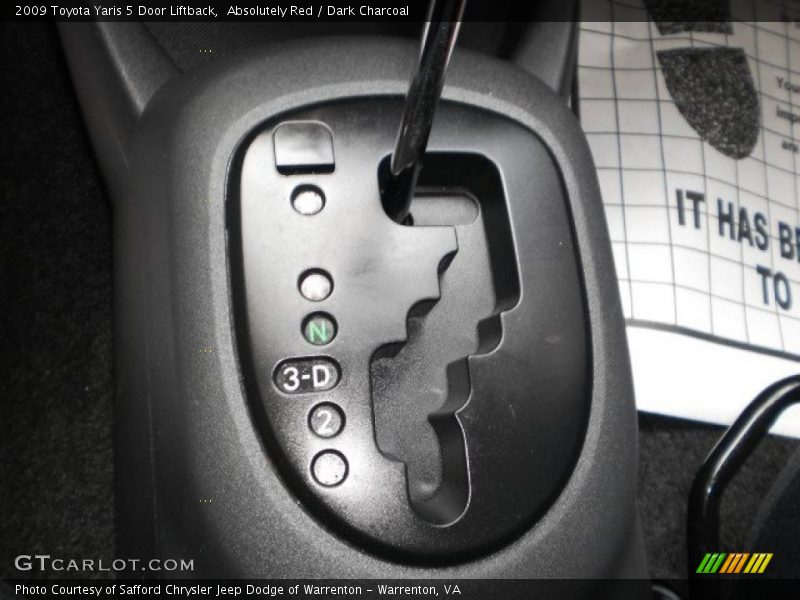 Absolutely Red / Dark Charcoal 2009 Toyota Yaris 5 Door Liftback