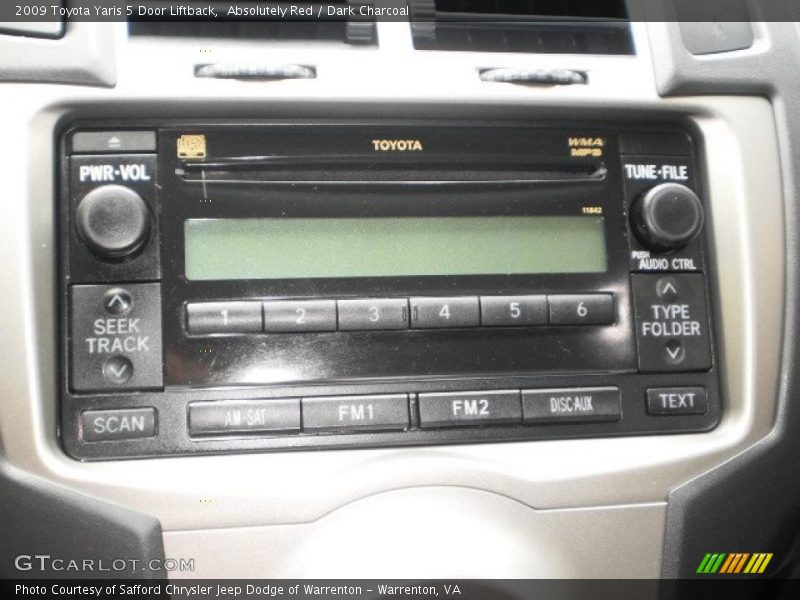 Absolutely Red / Dark Charcoal 2009 Toyota Yaris 5 Door Liftback