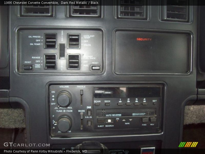 Dark Red Metallic / Black 1986 Chevrolet Corvette Convertible