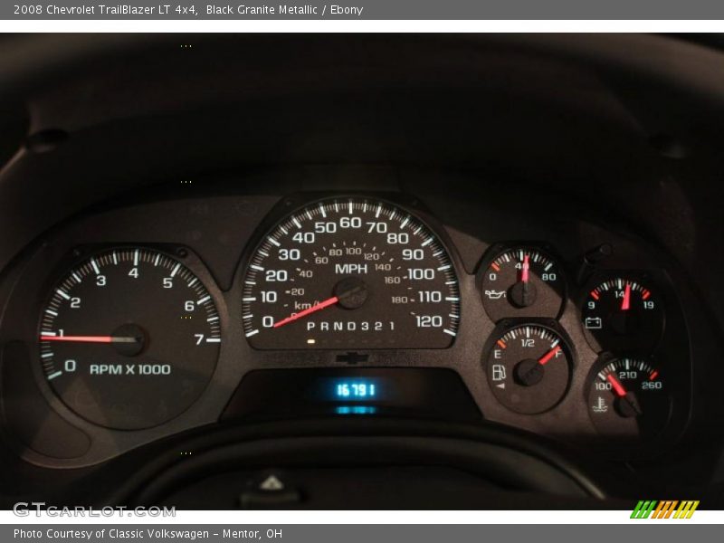Black Granite Metallic / Ebony 2008 Chevrolet TrailBlazer LT 4x4
