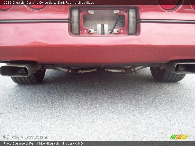 Dark Red Metallic / Black 1986 Chevrolet Corvette Convertible