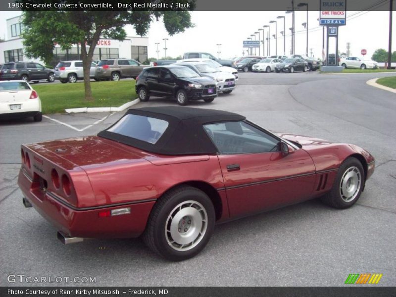 Dark Red Metallic / Black 1986 Chevrolet Corvette Convertible