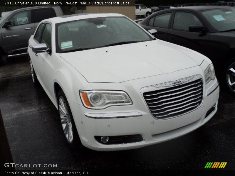 Ivory Tri-Coat Pearl / Black/Light Frost Beige 2011 Chrysler 300 Limited