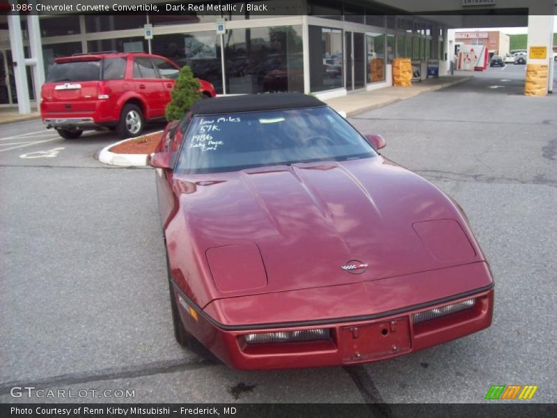 Dark Red Metallic / Black 1986 Chevrolet Corvette Convertible