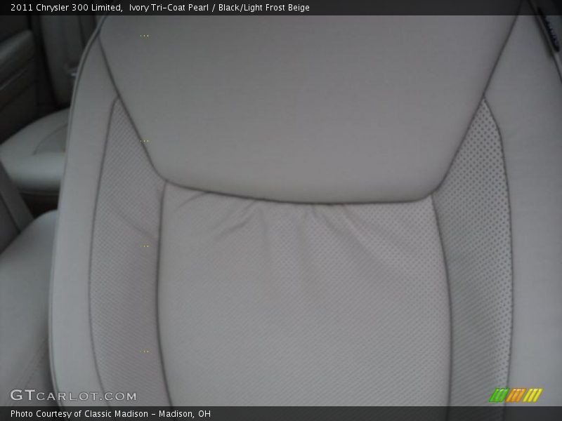 Ivory Tri-Coat Pearl / Black/Light Frost Beige 2011 Chrysler 300 Limited