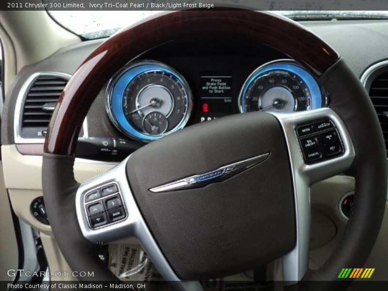 Ivory Tri-Coat Pearl / Black/Light Frost Beige 2011 Chrysler 300 Limited