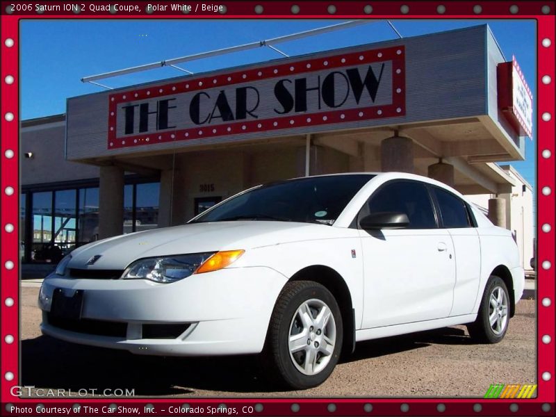Polar White / Beige 2006 Saturn ION 2 Quad Coupe