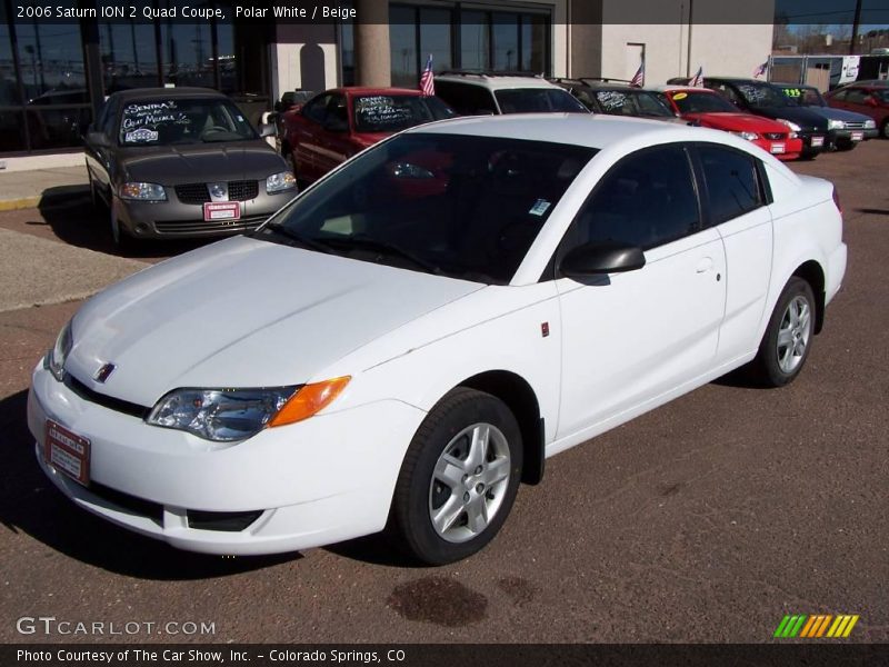 Polar White / Beige 2006 Saturn ION 2 Quad Coupe