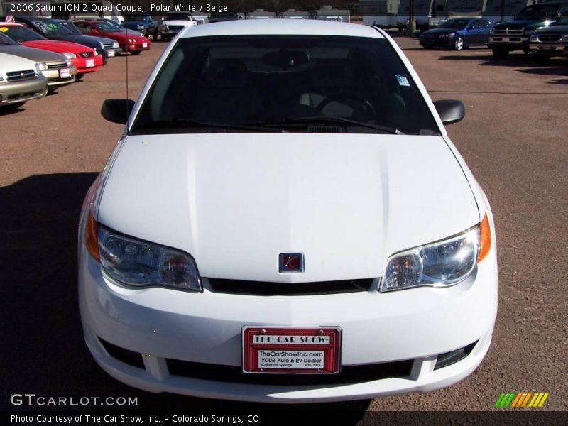 Polar White / Beige 2006 Saturn ION 2 Quad Coupe