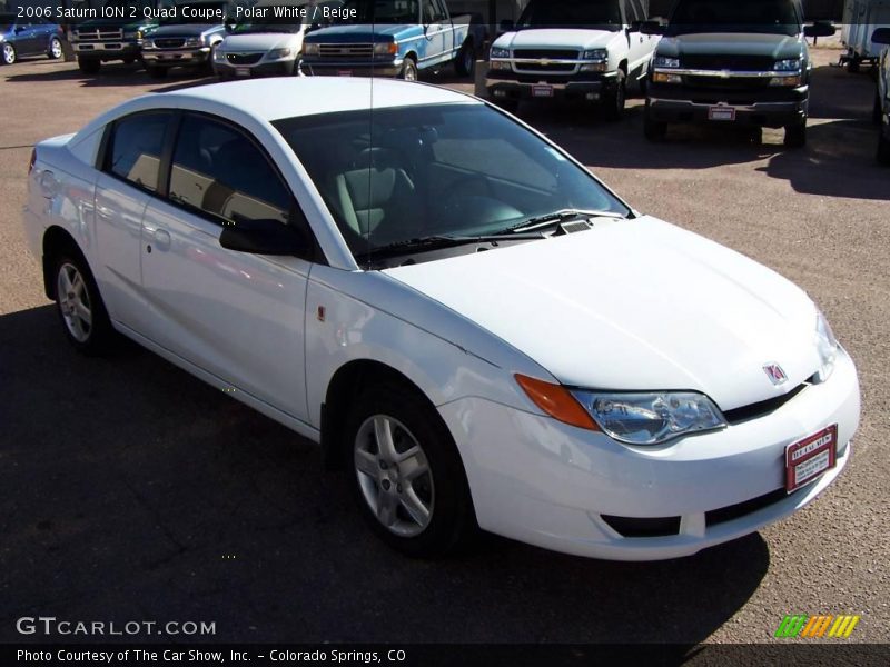 Polar White / Beige 2006 Saturn ION 2 Quad Coupe