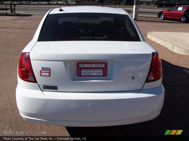 Polar White / Beige 2006 Saturn ION 2 Quad Coupe