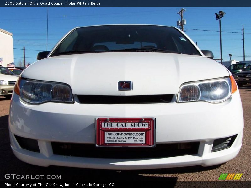 Polar White / Beige 2006 Saturn ION 2 Quad Coupe