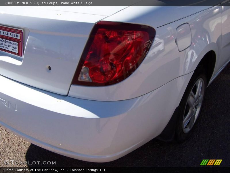 Polar White / Beige 2006 Saturn ION 2 Quad Coupe