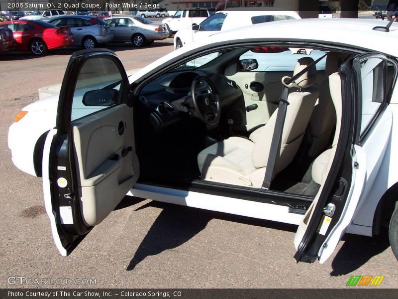 Polar White / Beige 2006 Saturn ION 2 Quad Coupe