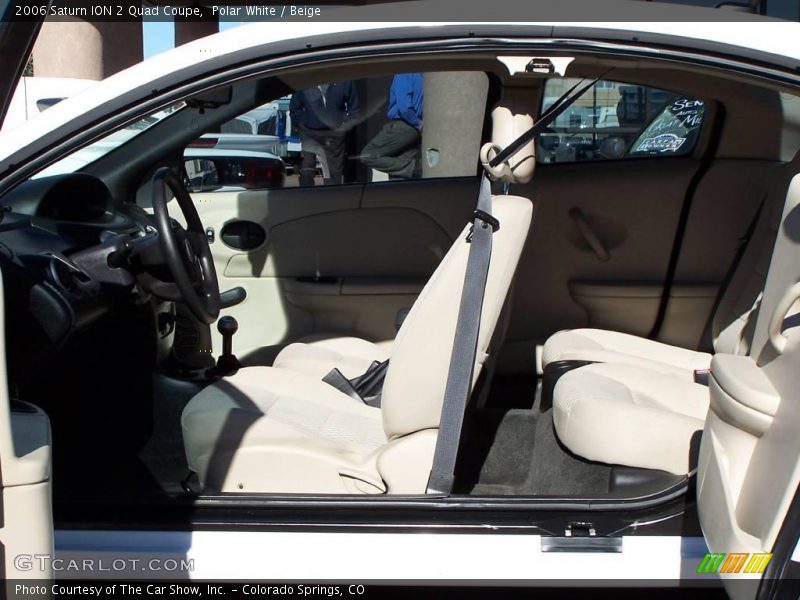 Polar White / Beige 2006 Saturn ION 2 Quad Coupe