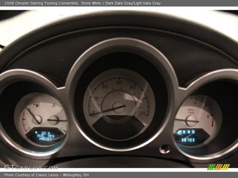 Stone White / Dark Slate Gray/Light Slate Gray 2008 Chrysler Sebring Touring Convertible