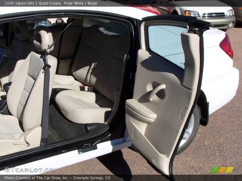 Polar White / Beige 2006 Saturn ION 2 Quad Coupe