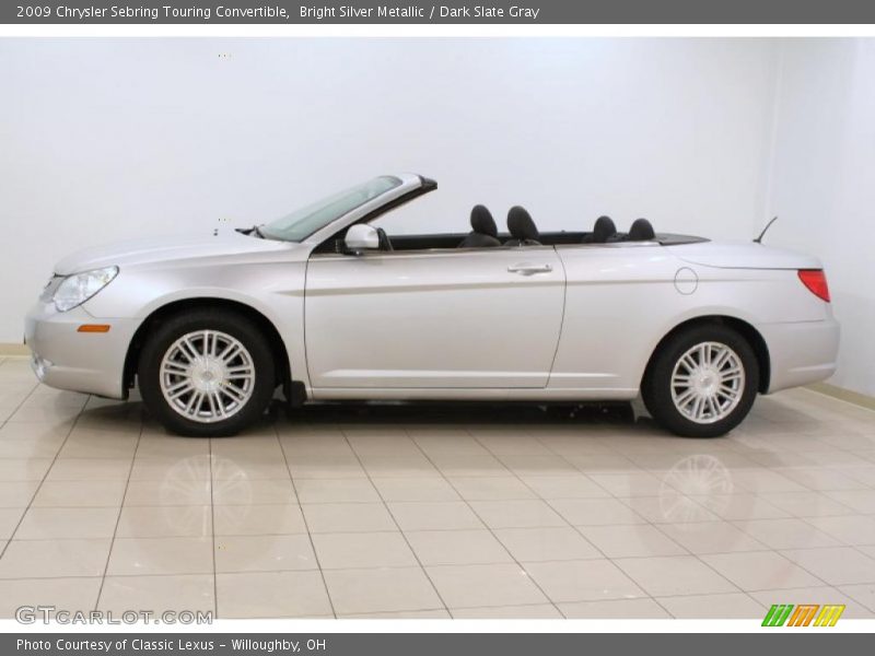 Bright Silver Metallic / Dark Slate Gray 2009 Chrysler Sebring Touring Convertible
