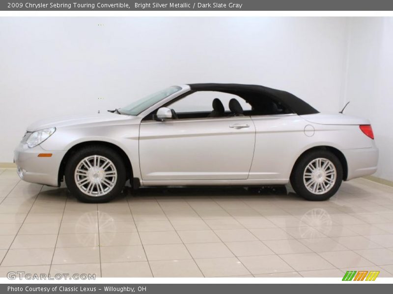Bright Silver Metallic / Dark Slate Gray 2009 Chrysler Sebring Touring Convertible