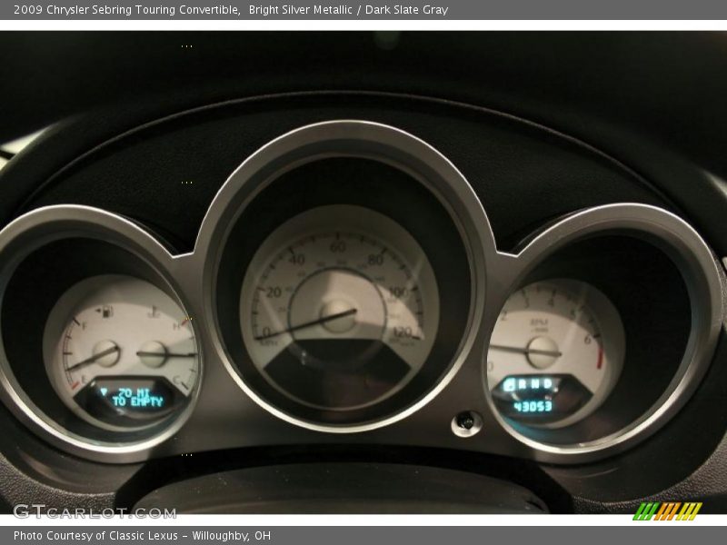 Bright Silver Metallic / Dark Slate Gray 2009 Chrysler Sebring Touring Convertible