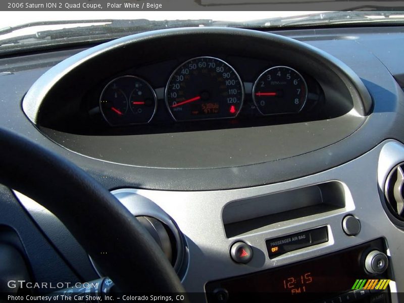 Polar White / Beige 2006 Saturn ION 2 Quad Coupe