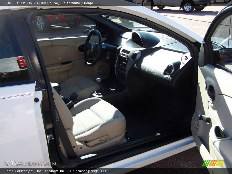 Polar White / Beige 2006 Saturn ION 2 Quad Coupe